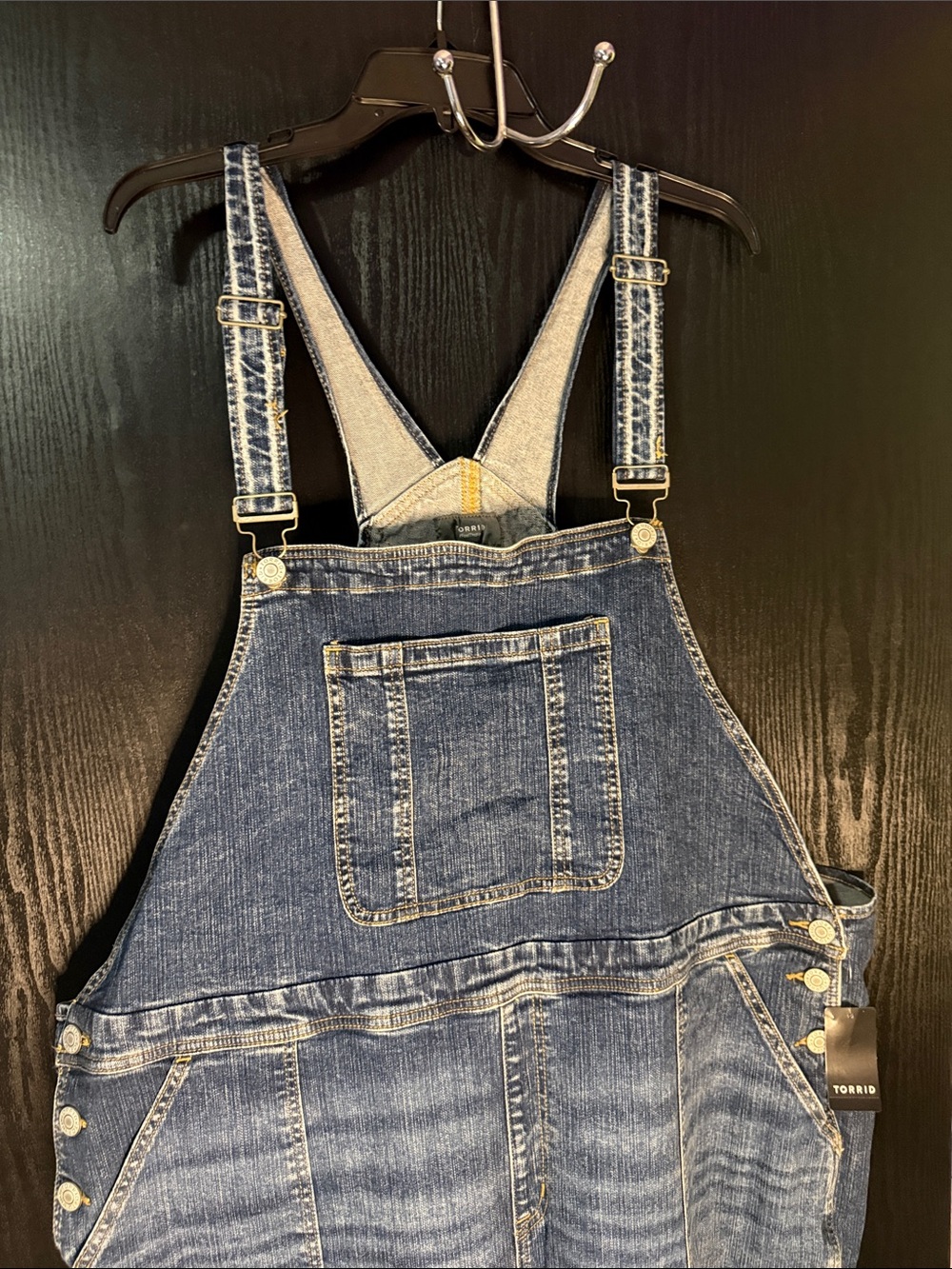 Torrid Distressed Blue Denim Overalls